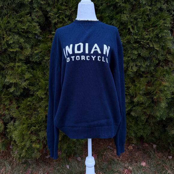 Indian Motorcycle Knit Sweater – Men’s M (Navy)